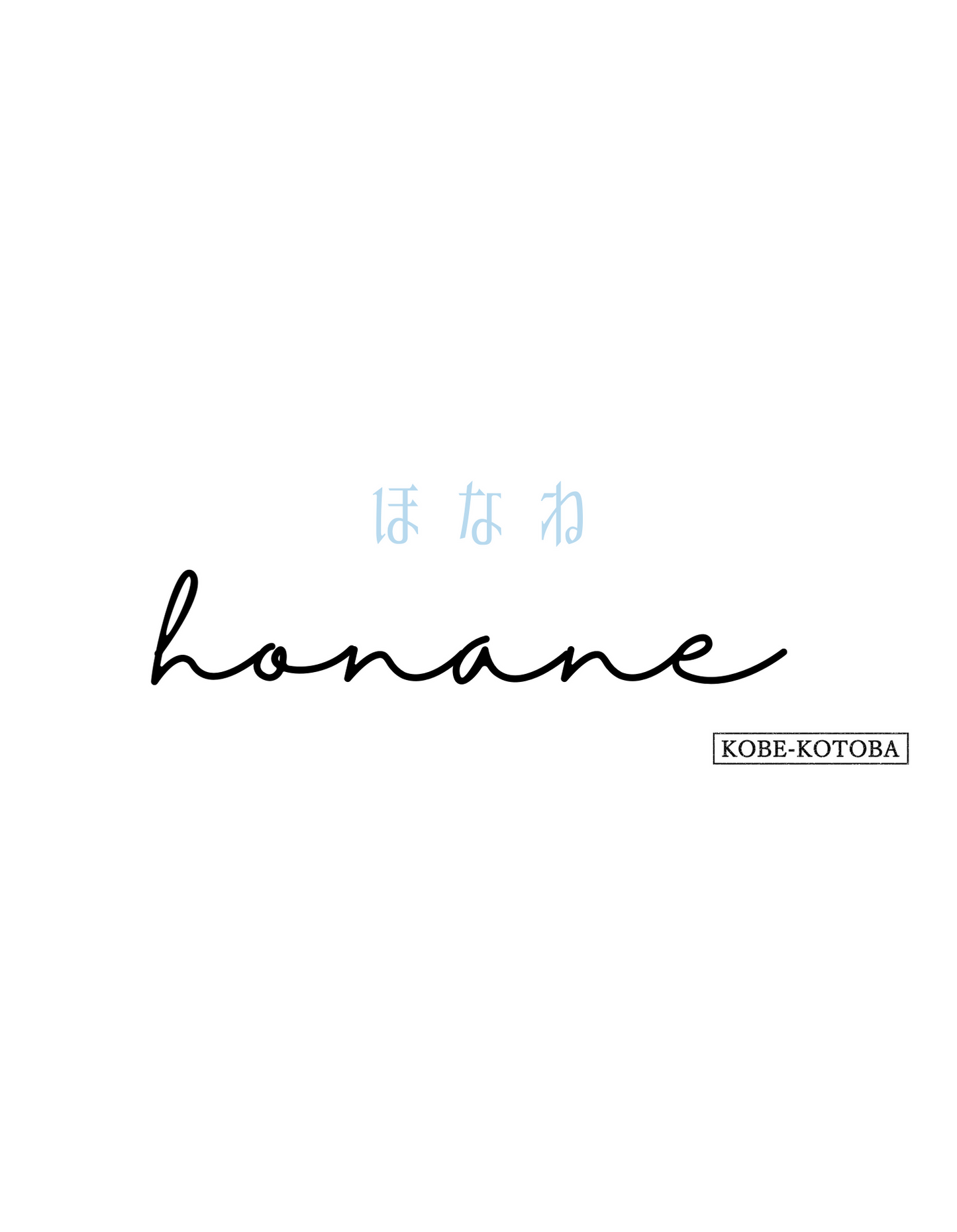 Honane KOBE KOTOBA